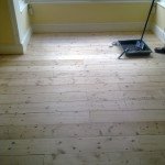 Sanded floors, preparation for staining