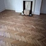 Beautiful aged oak parquet floor laid and oiled, 2017