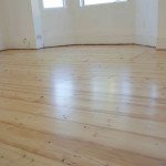 Pine floors gap filled and sanded