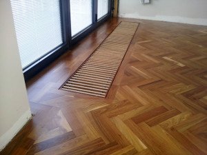 Afrormosia parquet fitted