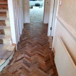 Afrormosia parquet fitted