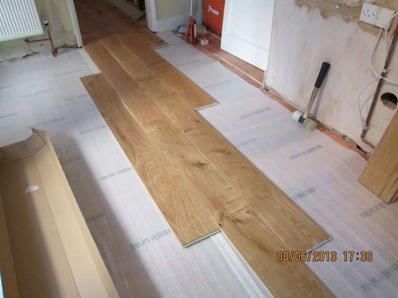 Floor fitting in progress in Anerley
