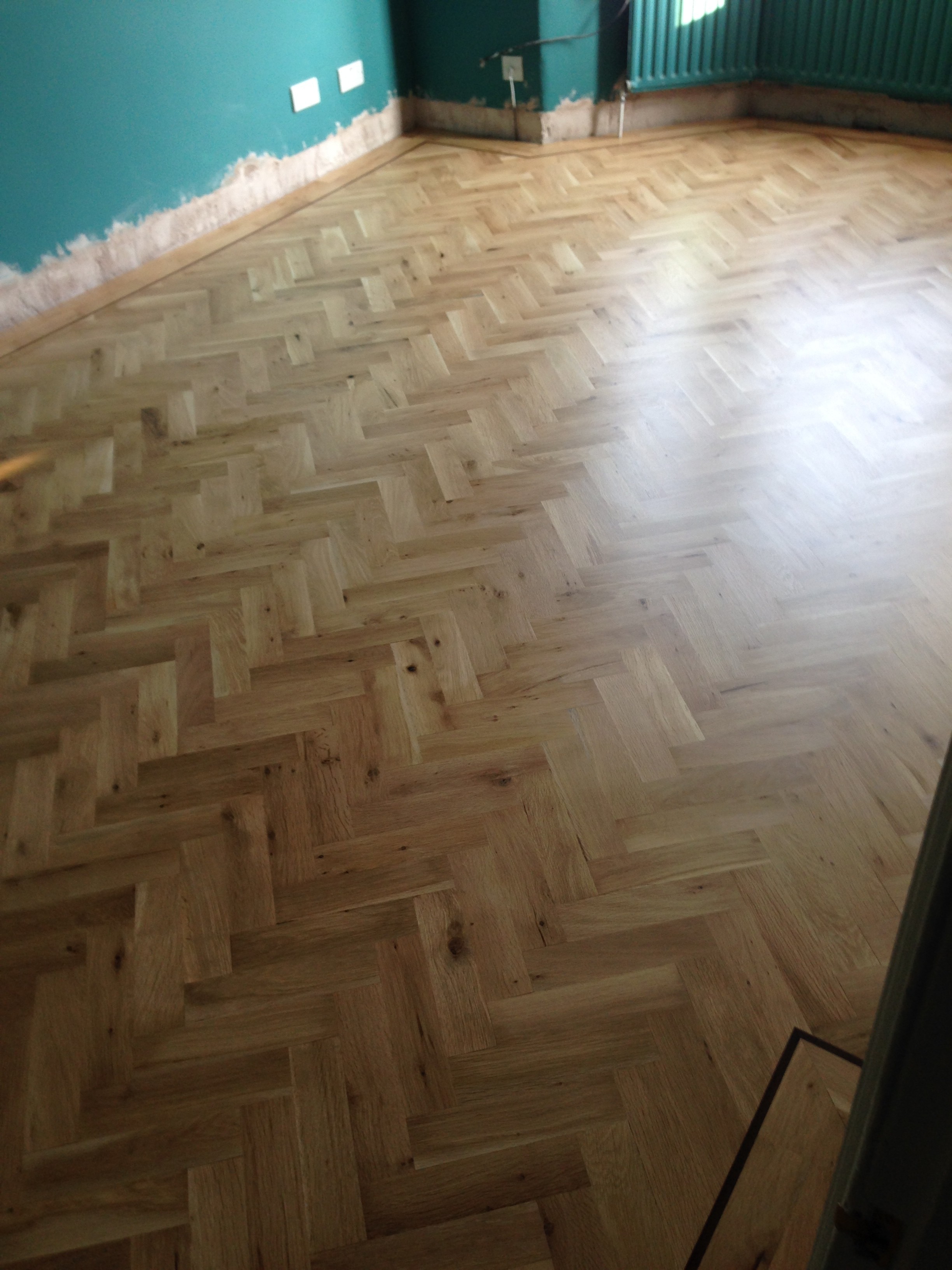 Parquet Laying With Wenge Strip Border In Deptford Step Flooring Limited