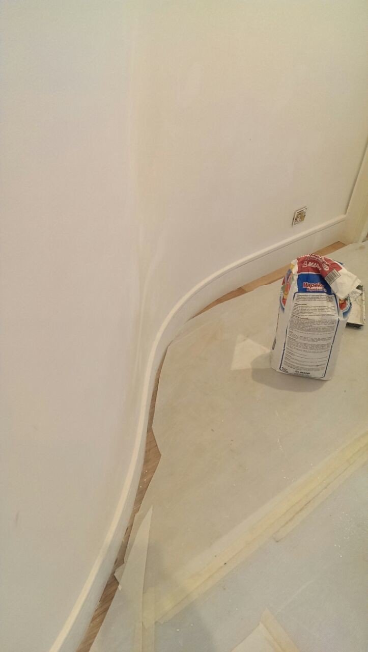 Curved mdf skirting