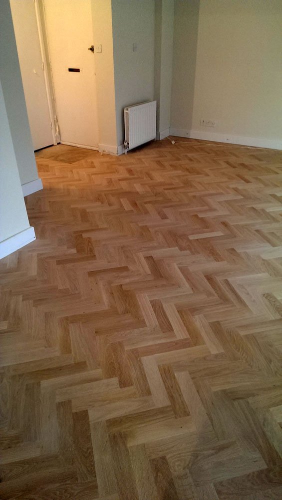 Oak parquet fitted